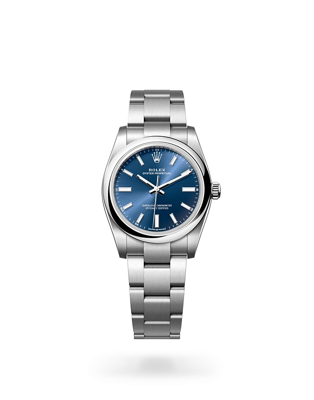 Rolex Oyster Perpetual 34 in Oyster, 34 mm, Oystersteel - M124200-0003 at Woo Hing Brothers
