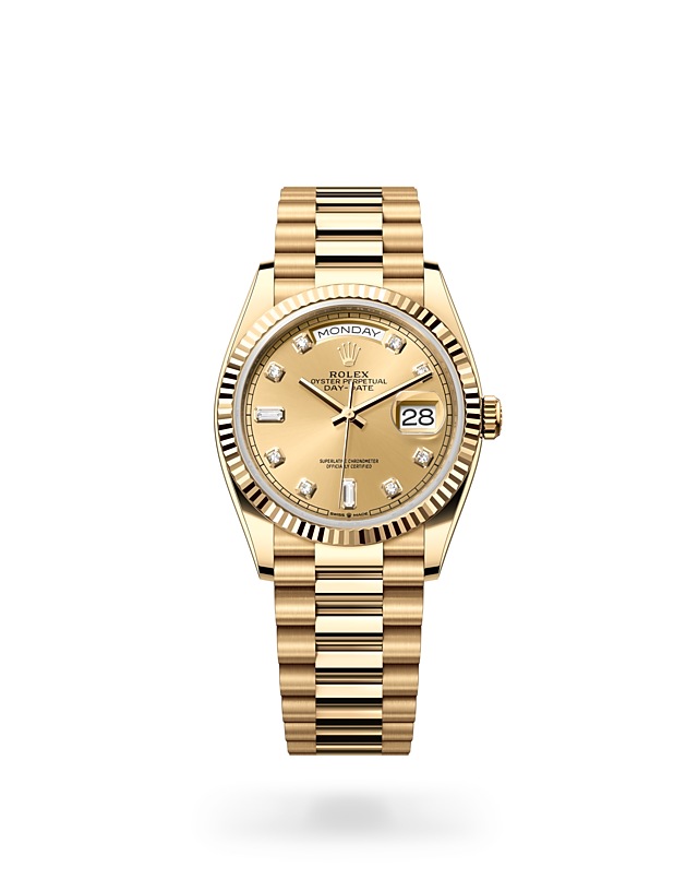 Rolex Day-Date 36 in Oyster, 36 mm, yellow gold - M128238-0008 at Woo Hing Brothers