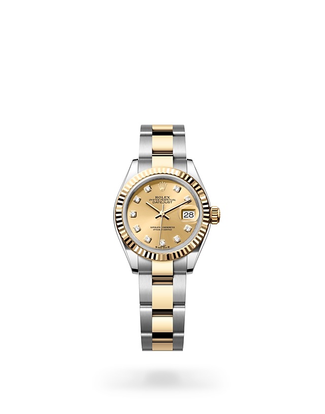 Rolex Lady-Datejust in Oyster, 28 mm, Oystersteel and yellow gold - M279173-0012 at Woo Hing Brothers