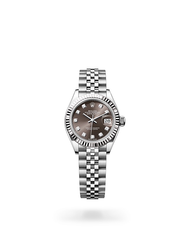 Rolex Lady-Datejust in Oyster, 28 mm, Oystersteel and white gold - M279174-0015 at Woo Hing Brothers